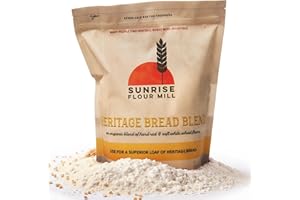 Sunrise Flour Mill Organic Heritage Bread Blend Flour - 2.5 lbs | Produced & Shipped within 10 Days | Easier to Digest with Less Bloating | No Bleaching or Bromating | Zero Additives