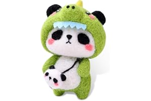 Fedmut Needle Felting Kit, Animal Needle Felting Kit for Beginner Adult with Felting Wool, Felting Foam Mat, Felting Needles and Video Instructions, Complete Start Kit for Craft DIY Needle Felting