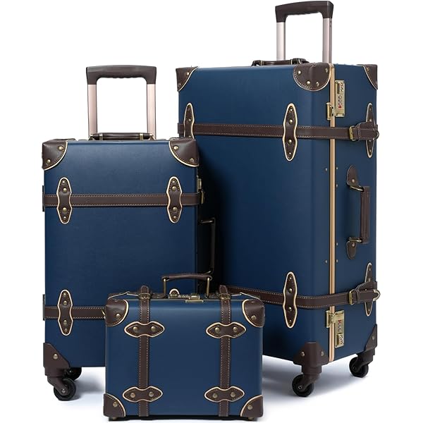 超レア♪【3列サイズ】英国♠️アンティークシャツケース★見学大歓迎 Amazon.com | urecity Vintage Luggage Sets of 3 Piece