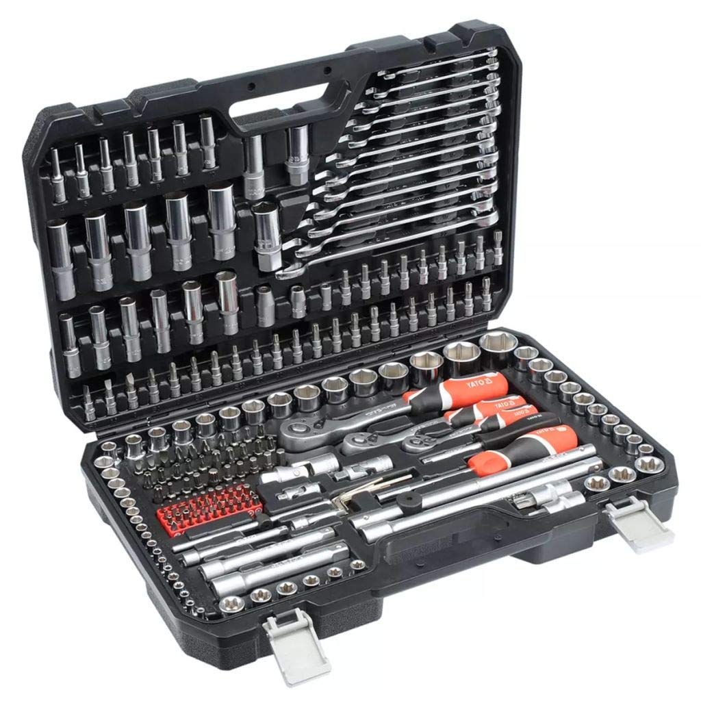 Yato YT-38841 216-Piece Socket Spanner Set – 1/4 Inch, 3/8 Inch and 1/2 Inch