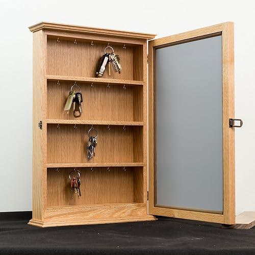 Amazon Com Custom Key Cabinet Wall Hanging With Solid Wood Door