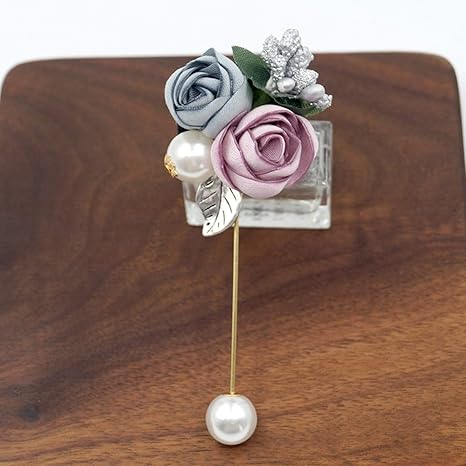 Amazon Co Jp コサージュ ブローチ 花 立体フラワー 手作り フォーマル エレガント レディース 女性用 パール セーター用 ストオール用 スーツ用 洋服のアクセサリー 別針 豪華 結婚式 パーティー プレゼント ホーム キッチン