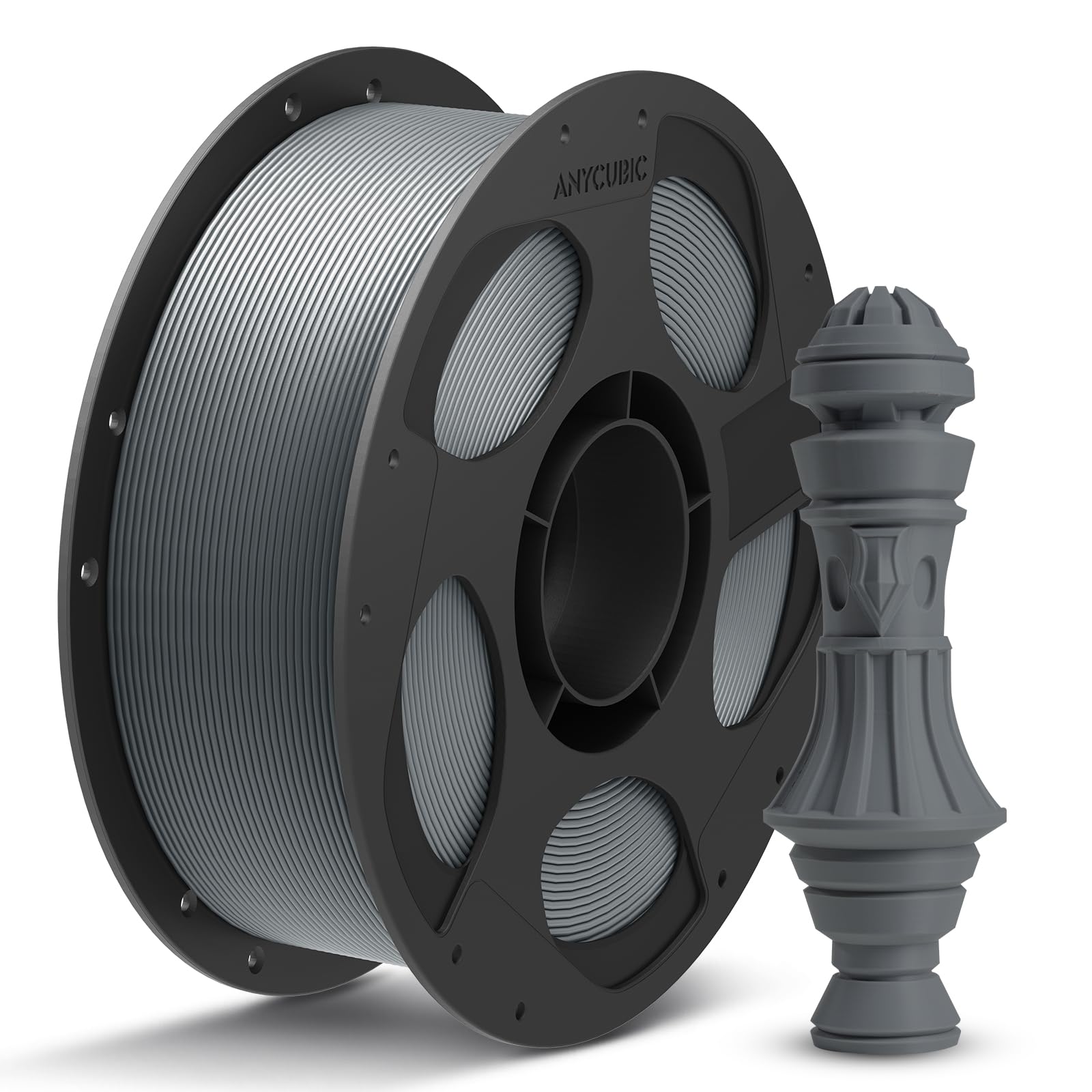 Photo 1 of ITEM HAS BEEN PREVIOUSLY USED ---------------------------------------------ANYCUBIC PLA Plus (PLA+) 3D Printer Filament 1.75mm, High Toughness 3D Printing Filament, Dimensional Accuracy +/- 0.02mm, Print with Most FDM 3D Printers, 1KG Reusable Spool, Text