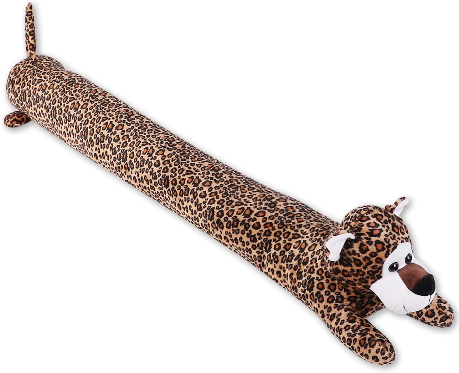 Draft Stoppers - CERAYOU 36 Inch Heavy Duty Under Door Draft Stopper, Cute Animals Shape Door & Window Draft Guard to Save Energy, Decorative Weighted Bottom Insulation Stopper Noise Air Wind Dust Blocker, Leopard