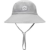 Baby Sun Hat Smile Face Toddler UPF 50+ Sun Protective Bucket hat Nice Beach hat for Baby Girl boy Adjustable Cap