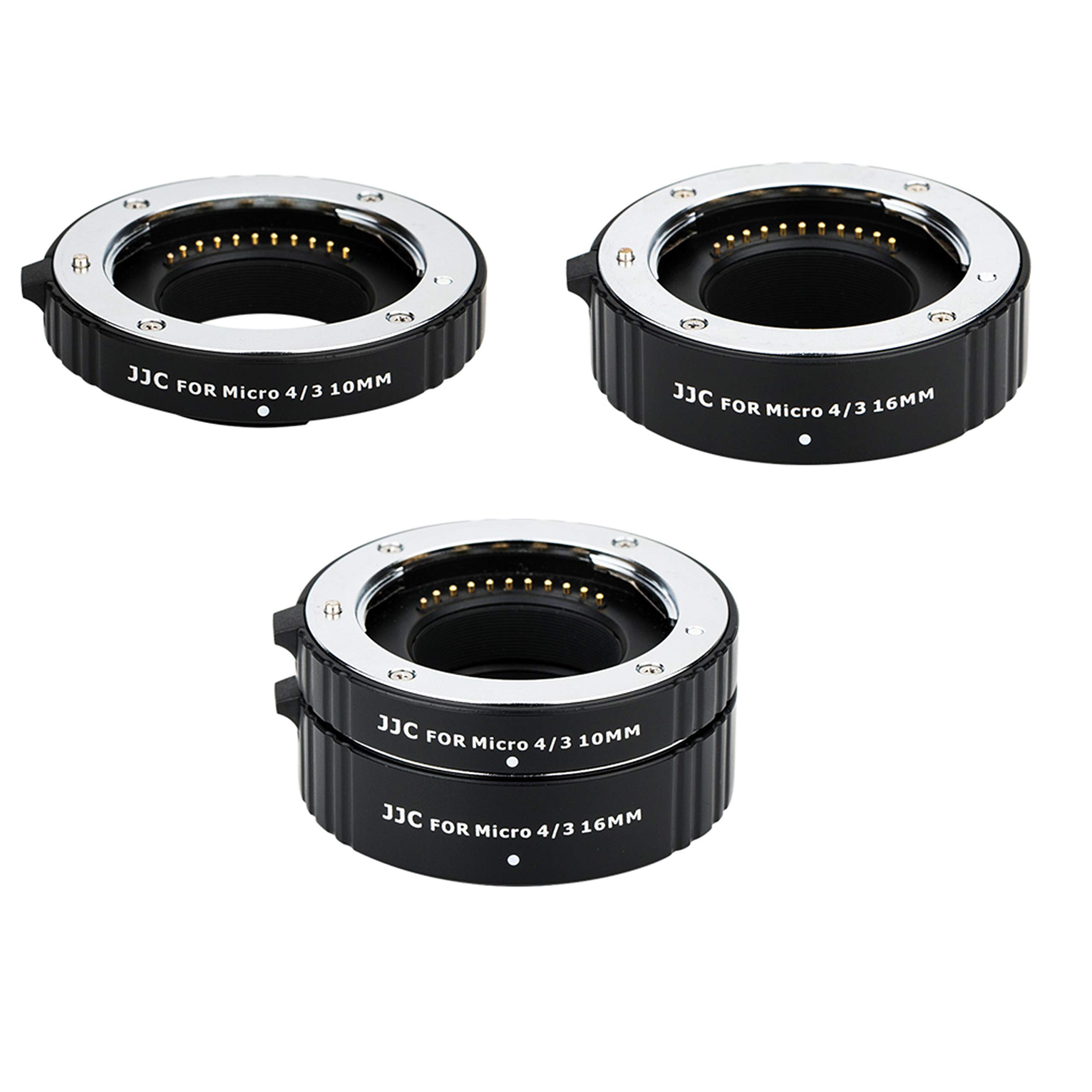 Photo 1 of JJC Micro 4/3 Auto Focus Macro Extension Tube Set for Olympus OM-3 OM-1II OM-5 OM-D E-M1 III E-M5 E-M10 III E-M1X Pen E-PL10, Panasonic Lumix G9 II G7 G85 G95 GX85 GX9 GX8 GH7 GH6 GH5 GH5S GH4 & More