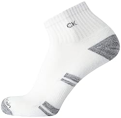 Calvin Klein Mens Quarter Socks - 6 Pack Breathable