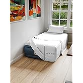 Air Mattress Sheet Set for Twin Size - 3 Piece Breathable & Cooling Sheets w/Extra Deep Pockets - Fits Inflatable & Blow Up Air Mattresses Up to 24 Inches Thick - Ultra Soft & Wrinkle Free - White