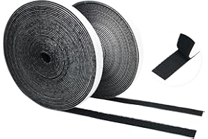3/4 inch*32.8 ft Hook and Loop Tape Roll, Self-Adhesive Strips Double Sided Tape Heavy Duty Industrial Strength Sticky Fasten