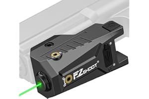 EZshoot Compact Pistol Laser Sight, Green/Red Laser Gun Sight with Adjustable Slide Rail, Rechargeable Low Profile Laser for Pistol Compatible with 21MM Picatinny Rail