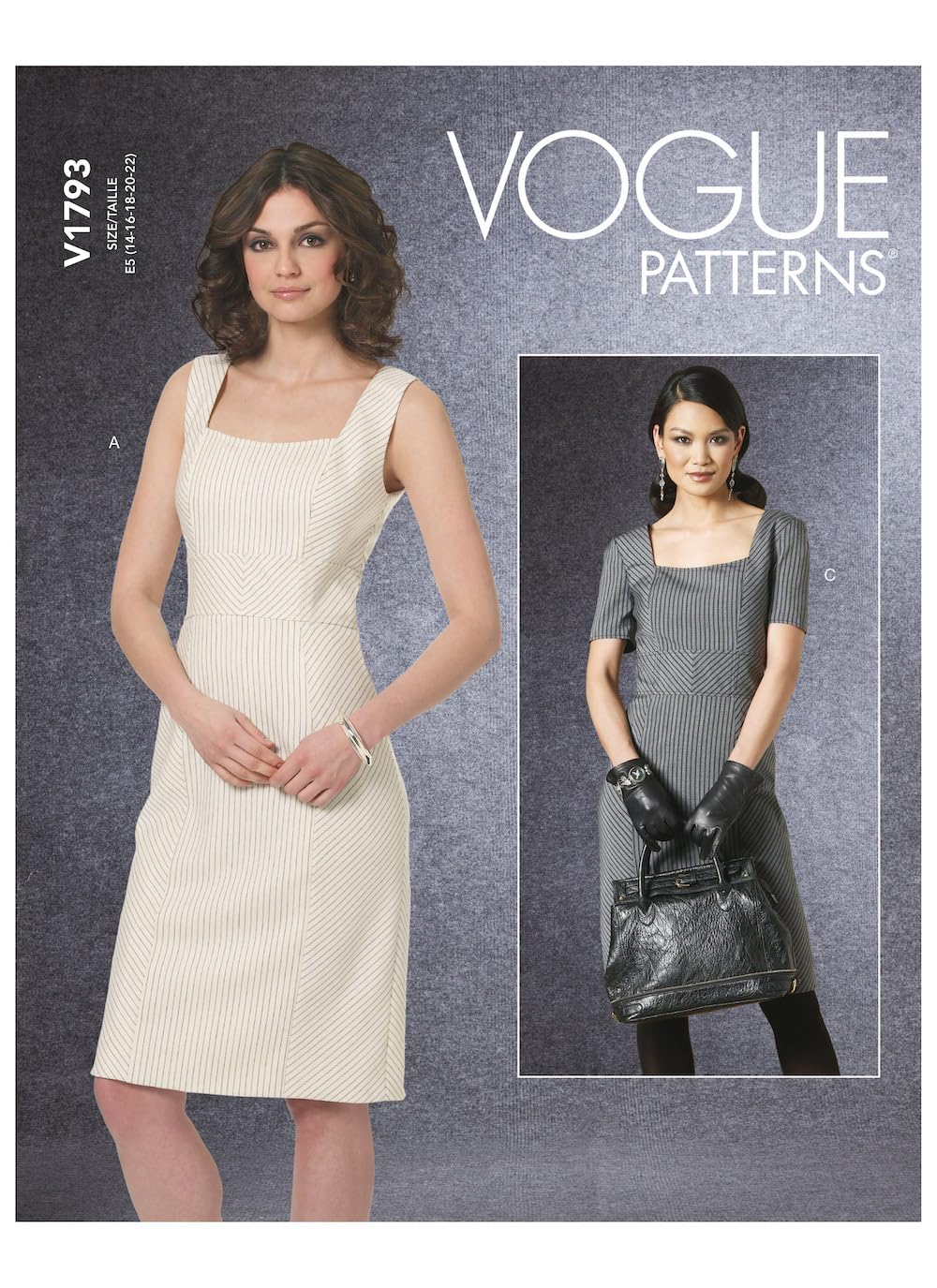 vogue Patterns V1793E5 Misses Dress E5 (14-16-18-20-22)