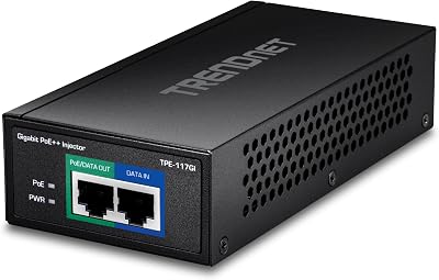TRENDnet TPE-117GI Gigabit PoE Injector 52V 1.38A Ultra PoE+