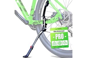RBRL Bike Kickstand Aluminium Alloy, Bicycle Side Stand Universal for 26''-29'', Stable Bicycle Kickstand for Mountain Bike/Road Bike/MTB, Height Adjustable with Non-Slip Rubber Foot