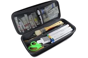 TUDIA EVA Empty Carrying Hard Storage Case Organiser for Art Supplies/Paint Brushes/Markers/Sketching Supplies with Hand Carry Handle [CASE ONLY]