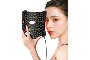 FOLOKE LED Light Therapy Face Mask, Red Light for Skin Rejuvenation, Blue Light for Relief and Skin Repair, Enhanced Skin Restoration and Double Rejuvenation Effect (dark)