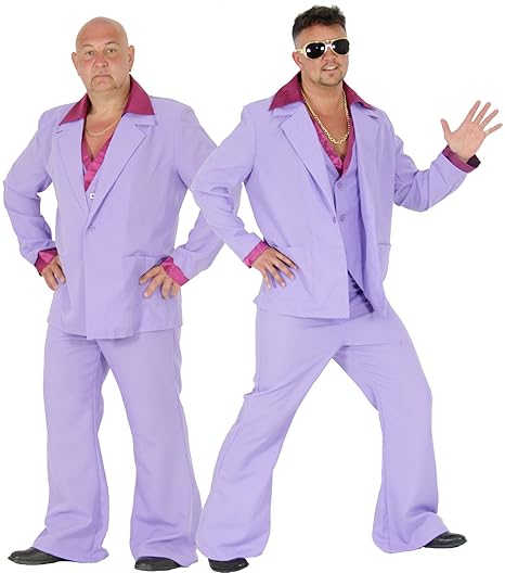 Foxxeo 40107 | cooler 70er Jahre Disco Anzug Kostüm für Herren Karneval Fasching Herrenkostüm 70s 60s 60er Sakko Jaket Gr. M 