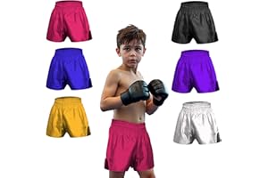 Agile Dragon Kid's Muay Thai Shorts Martial Arts MMA Kickboxing Shorts for Boys Girls Boxing Trunks Shorts