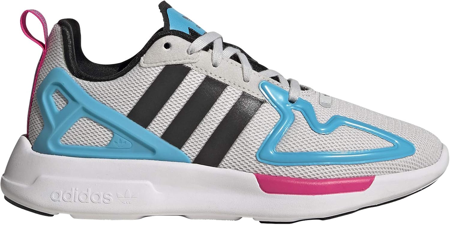 Adidas ZX 2K Flux J Grey One Core Black Signal Cyan EUR 39 1/3: Amazon.co.uk: Shoes & Bags