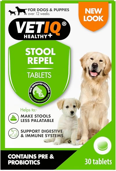 VETIQ Stool Repel Tablets Coprophagia Deterrent Dogs Puppies 30 Tabs