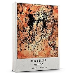Morelos Map Poster, Mexico Map Art Poster, Map