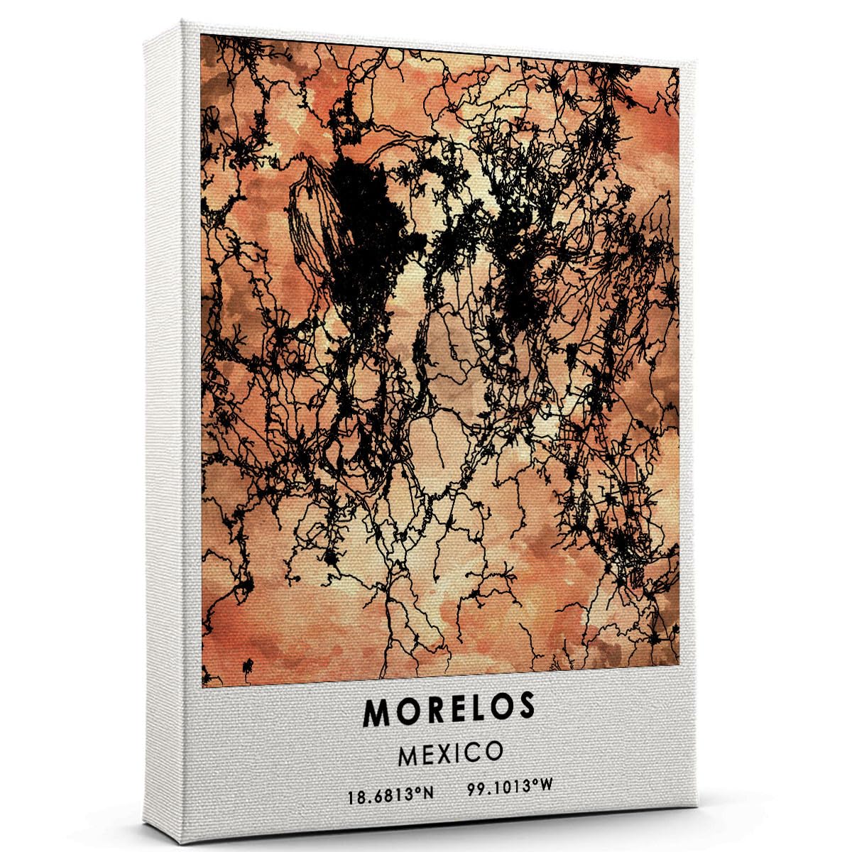 Morelos Map Poster, Mexico Map Art Poster, Map