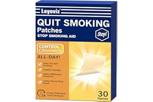 LEYOVIZ Nicotine Patches to Quit Smoking Step 1, 21 mg Stop Smoking Aids Patche, 30 Count Quit Smoking Stickers That Work with 2 Weeks, Patch Provides a 24-Hour Nicotine Transdermal System