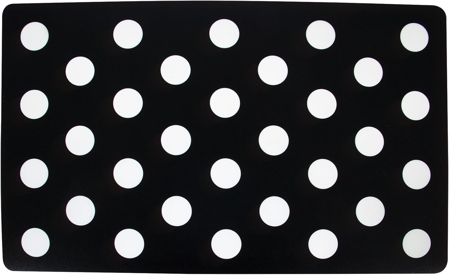 Petmate Black White Dot Plastic Food Mat