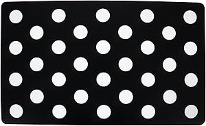 Petmate Black White Dot Plastic Food Mat