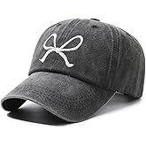 Trendy Bow-Tie Baseball Cap for Women and Men Trucker Hats Y2k Adjustable Fashion Sun Hat with Visor for Hiking & Travel