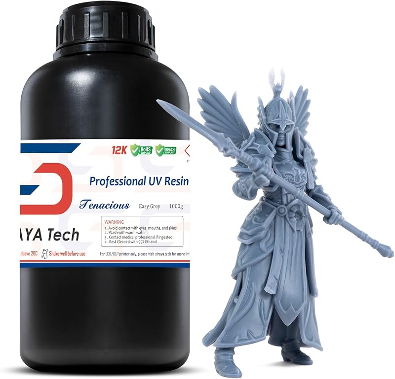 Siraya Tech Tenacious Easy Navy Grey 3D Printer Resin 1kg High Impact Resistance