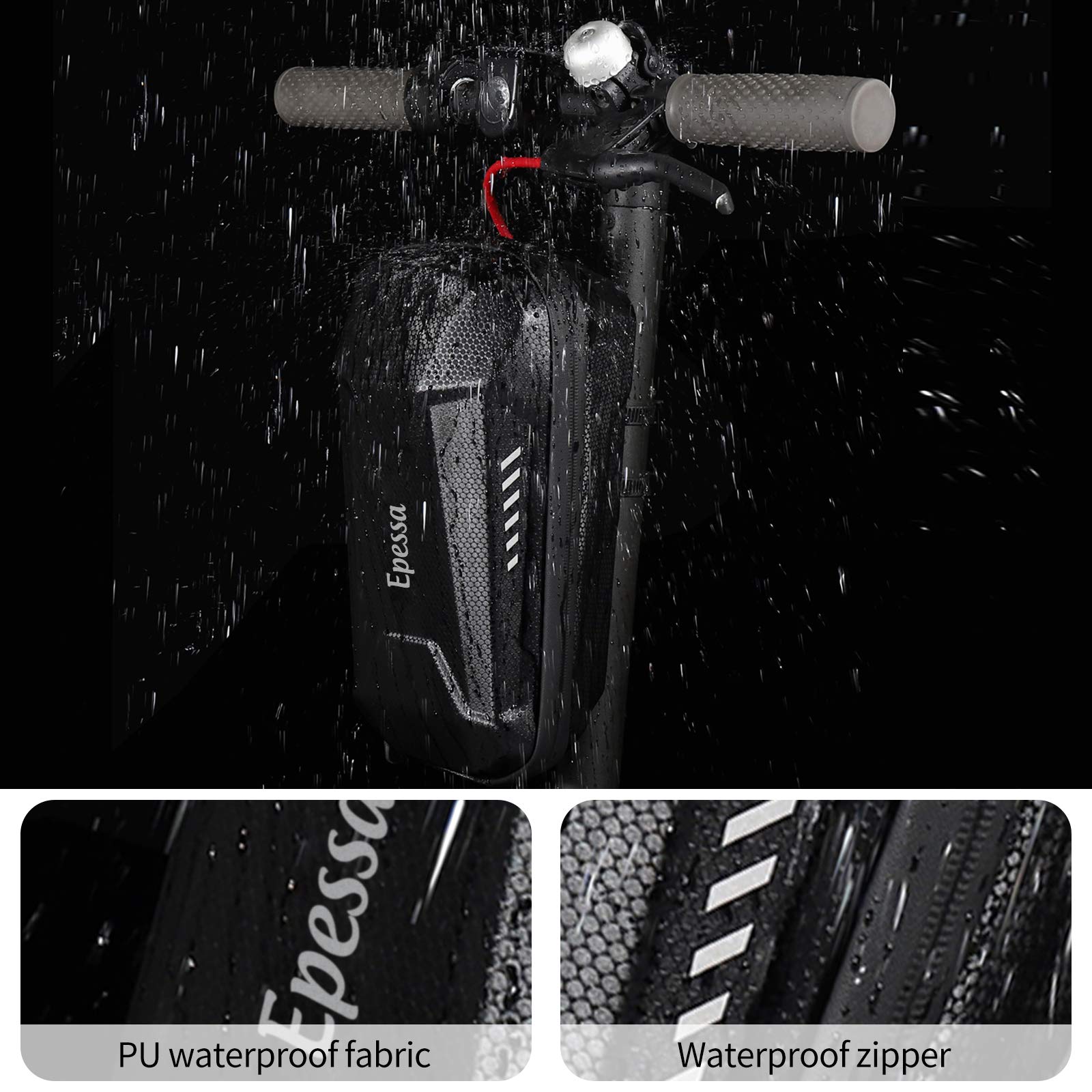 Universal Scooter Bag, Scooter Storage Bag, Scooter Handlebar Bag, Compatible with Scooters, Bikes, Segway Ninebot and NIU, for Carrying Charger Tools Repair Tools(2L)