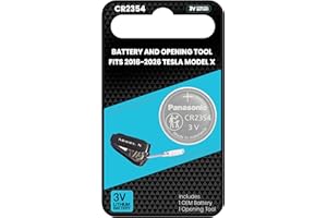 TESLA GEAR Tesla Model X Key Fob Battery Replacement Original OEM CR2354 (with Opening Tool Included)