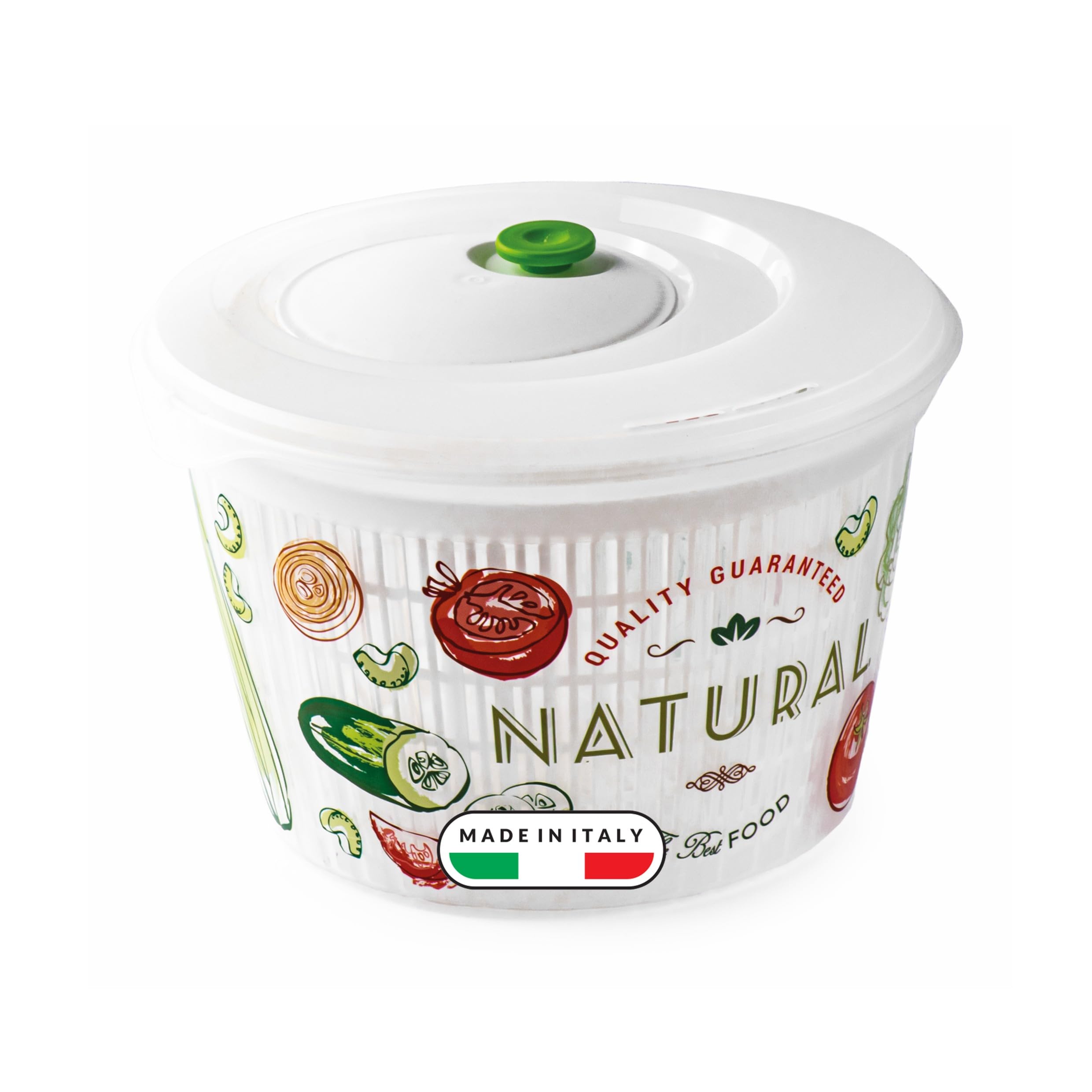 Snips Salad Spinner, Ulaop Vintage 4 LT, 25 x 25 x 15.5 cm Salad Spinners, Made in Italy