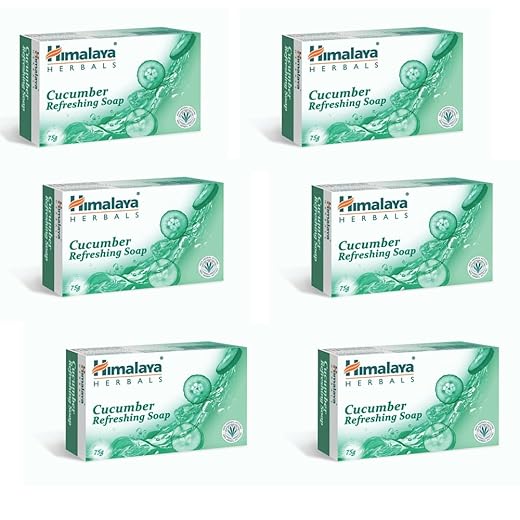Himalaya Herbals Cucumber and Coconut Soap, 125g (Pack of 6)