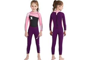 MWTA Wetsuit for Kids Boys Girls 2.5mm Neoprene Thermal Swimsuit Fullsuit Wet Suits Long Sleeve for Toddler Child Junior Youth Swimming, Diving, Surfing