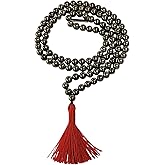 AWAKEN YOUR KUNDALINI Pyrite Power Mala Necklace – 8mm 108 Beads for Strength & Energy