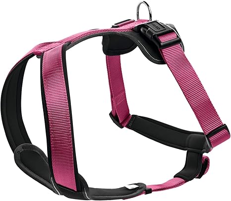 Arnés Hunter para perros, de nailon/neopreno, rosa, 38-48