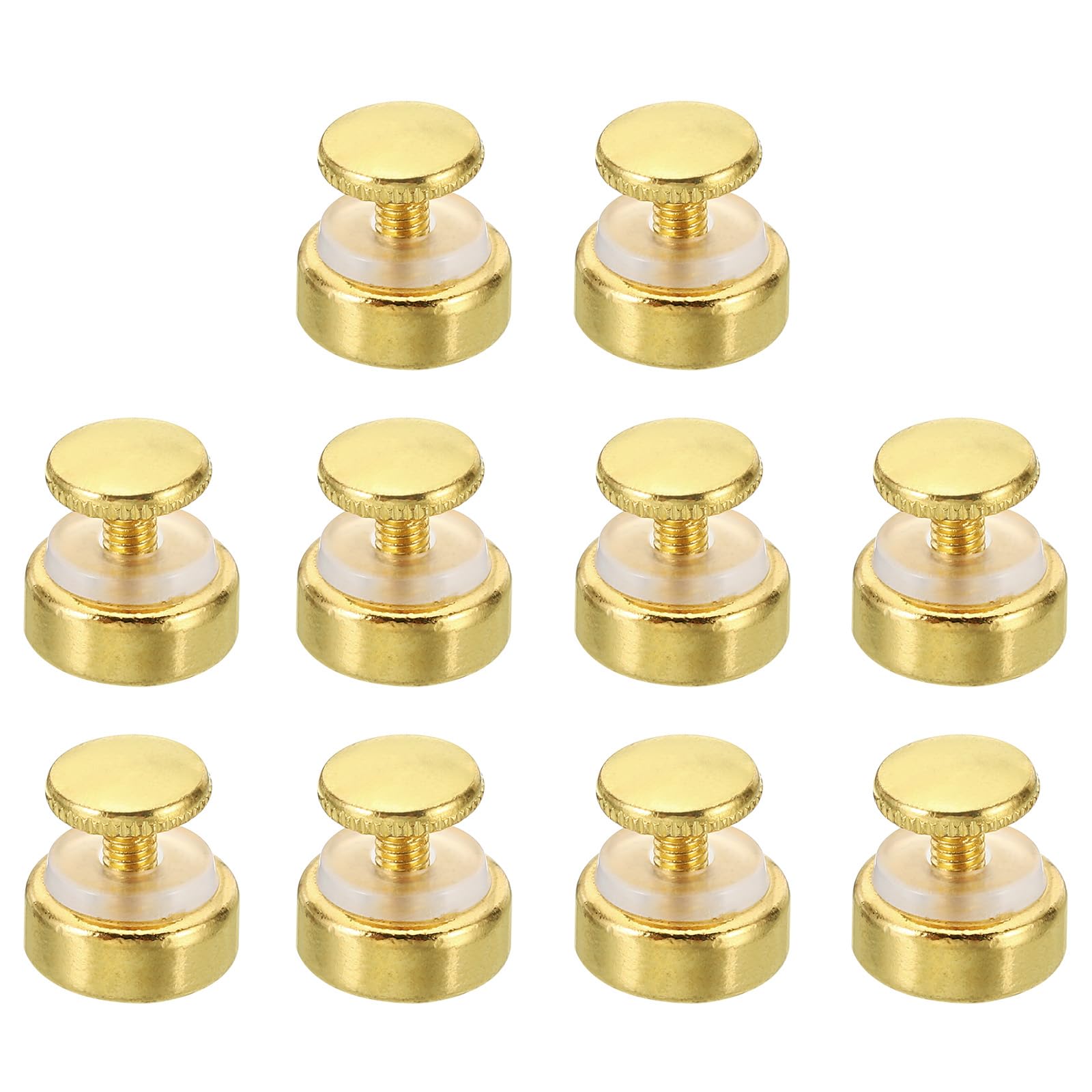 PATIKIL M4x12 Standoff Screws with Spacers, 10 Pack Wall Mounting Hardware Thumb Screw Fasteners for Acrylic Glass Signs Mirrors, Gold Tone 12mm