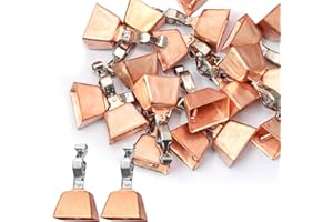 Biaungdo 20 Pcs Fishing Bells for Rods, Fishing Pole Catfish Bells with Clamp Clip on Poles, Metal Catfishing Equipment Rings Ice Accessories for Angling Rod Tips