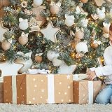 ADQUATOR Kraft White Star Wrapping Paper 15m x 43cm Eco Recyclable view 4