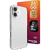 ZAGG Crystal Palace Lite Case for iPhone 17, Clear, Ultra-Slim | (10ft/3m) Drop Protection, Lightweight, Sleek &amp; Minimalistic Phone Case with Transparent Design, Anti-Yellowing Technology