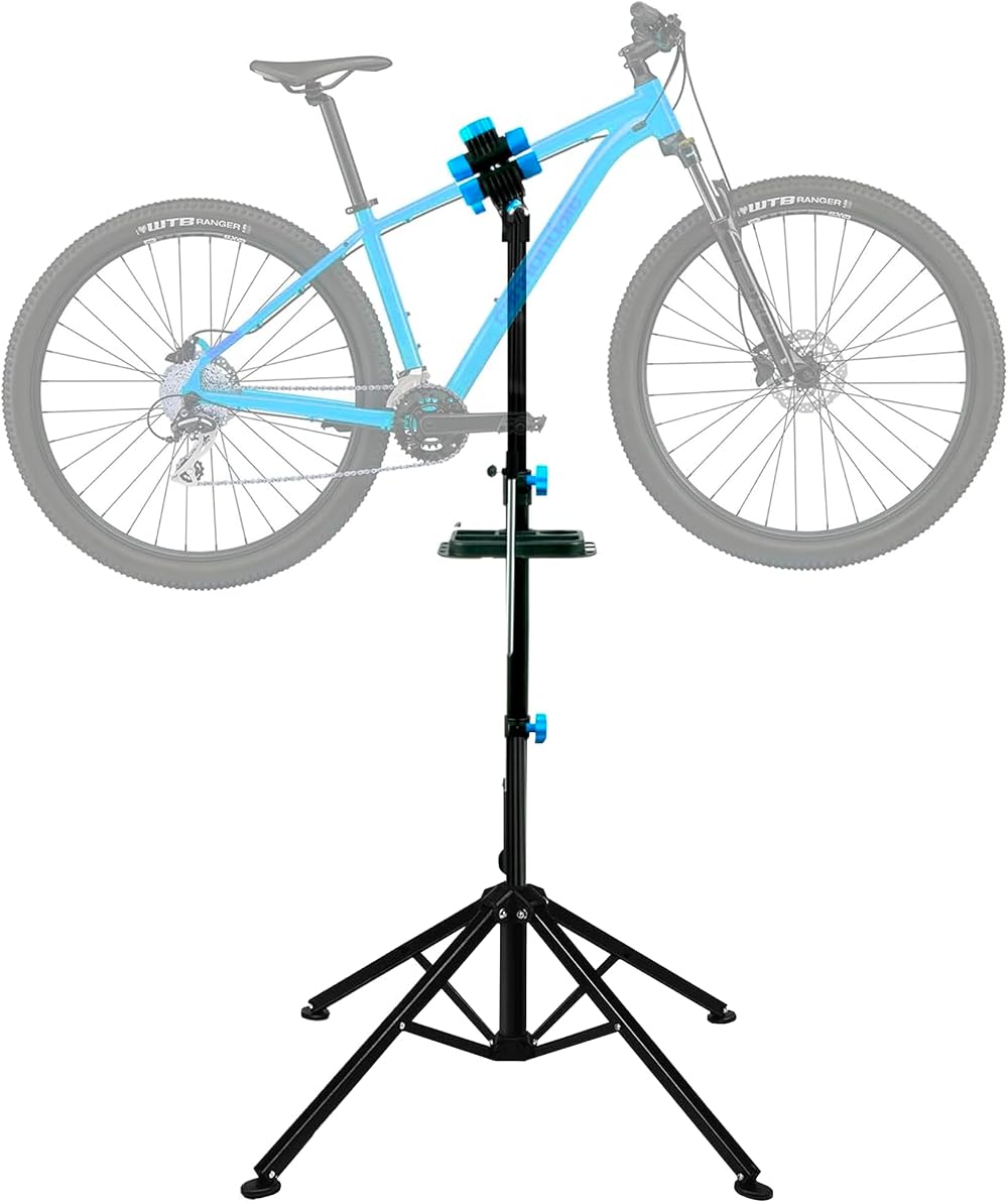 ZENO Bike Stand Heavy Duty Folding Repair Stand 193 cm Front Wheel Stabiliser