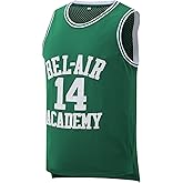 Aolapo Bel Air Jersey #14 Fresh Prince Bel Air Academy Men Yellow Black Green Basketball Jerseys Sleeveless