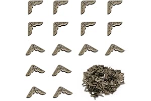Mcredy 100 PCS Book Corner Protector,Metal Triangle Guard Edge Cover for Book Scrapbooking Albums Menus Notebooks Folders,Bronze