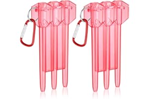 Sonwyoung 2 Pack Plastic Dart Case with Lock Buckle Portable Hard Steel Dart Carrying Case Soft Tip Darts Holder Transparent Protective Storage Organizer Box for 3 Darts