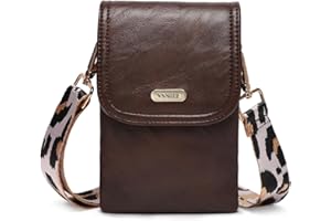 Vangue Leather Small Crossbody Bags for Women Designer Cell Phone Purses Shoulder Bag with Adjustable Strap