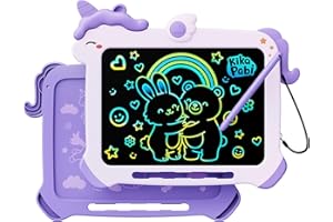 Toys for Girls Boys, Colorful Doodle Board Drawing Tablet, Memo Board, Drawing Pads with Lanyard, Travel Educational Toys Gif