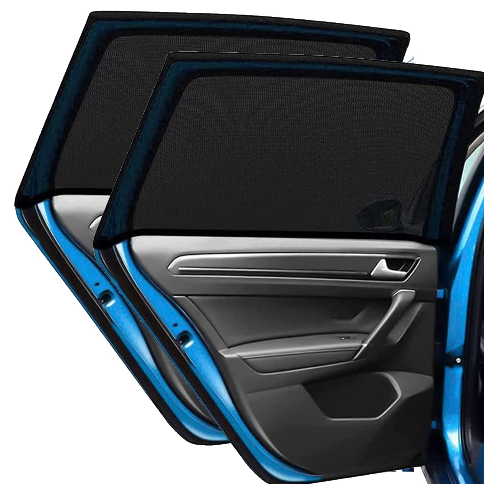 Car Window Sun Shades,KEUGT 2pcs Sun Shade Blocking Mosquito Net,Auto Window Shade for Baby,Car Accessories,Square Window Sunshade,Solar/ultraviolet Protection Auto Window Cover For Fits Most Vehicles