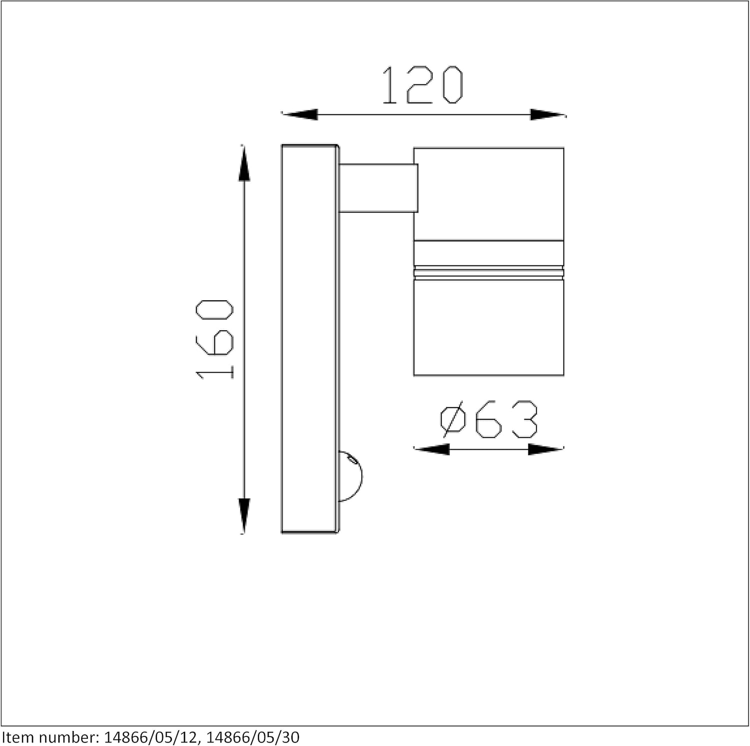 LUCIDE ARNE-LED IR, Wall Spotlight/Wall Light Indoor/Outdoor, diameter 6,3 cm, LED, GU10-1x5W 2700K, IP44 - Image 5