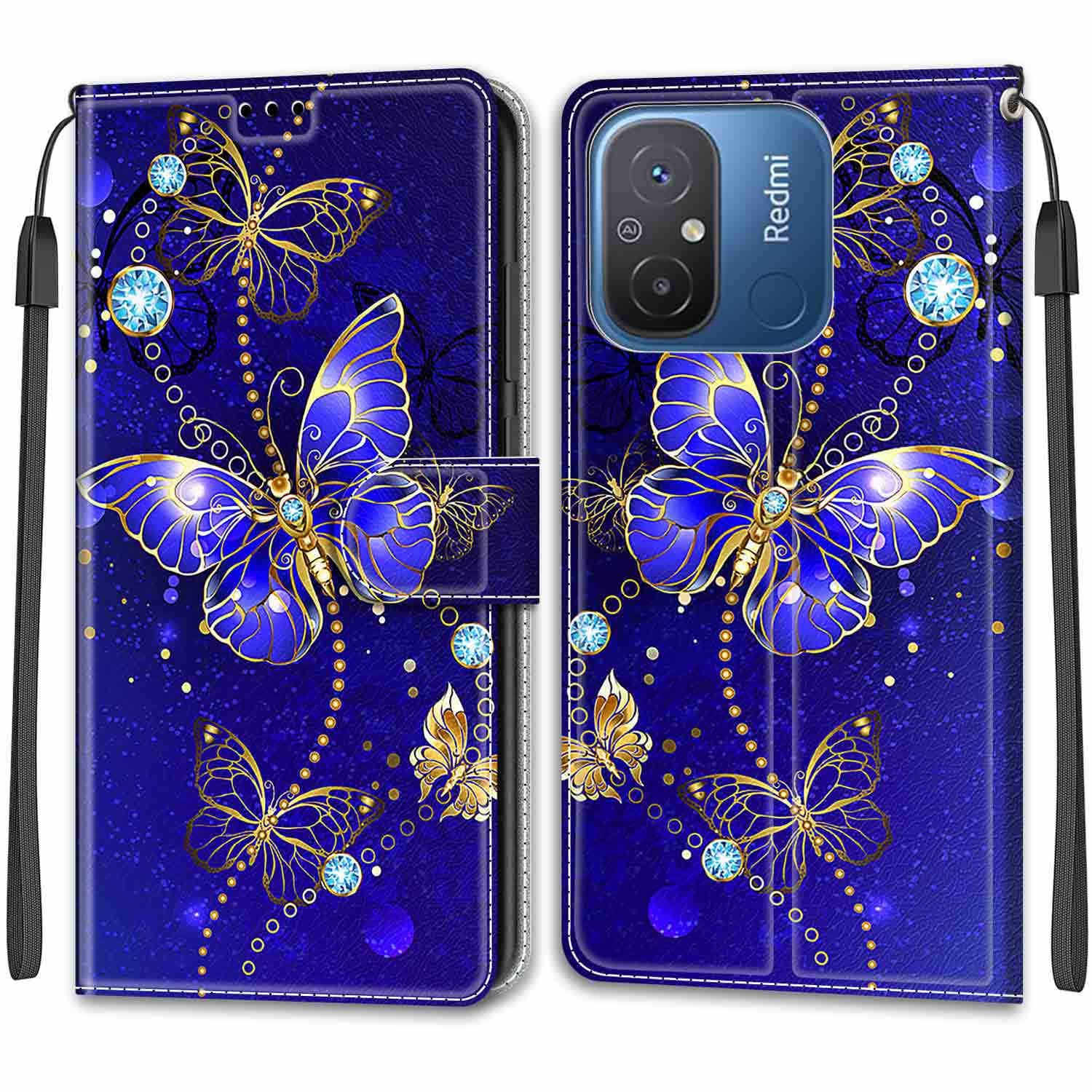 for Xiaomi Redmi 12C / Redmi 11A / Xiaomi Poco C55 Phone Case, Magnetic Closure Cover Case Premium PU Leather Shockproof Case for Xiaomi Redmi 12C / Redmi 11A / Xiaomi Poco C55